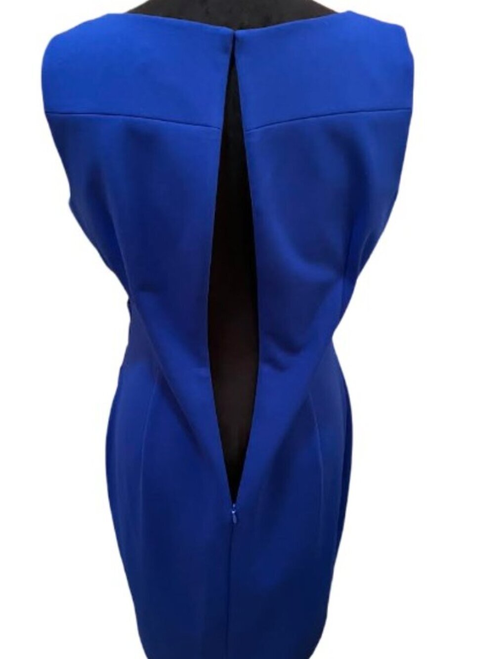 Calvin Klein Starburst Sleeveless Sheath Dress in Royal Blue Size 10 Like New - Picture 8 of 9
